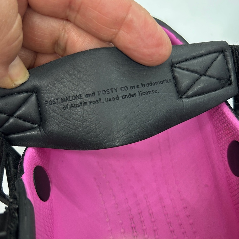 Post Malone x Crocs Duet Max Clog – Black/Pink Unisex - Men’s 10 Limited Edition - Picture 14 of 17